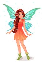 Cute little fairy standing vector