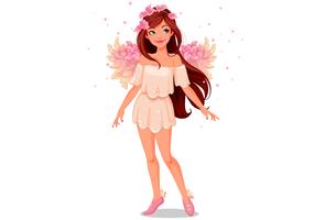 Beautiful angel fairy vector
