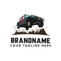 Offroad extreme adventure. automotive logo template. Vector illu