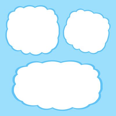 Blank clouds frame template