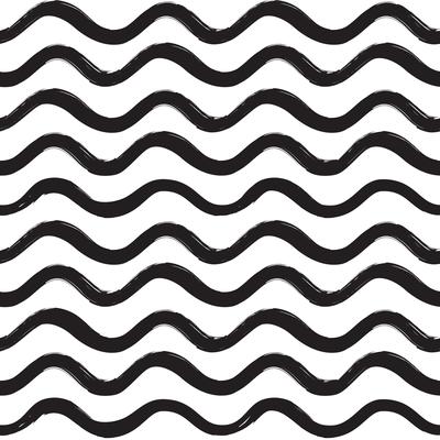 Abstract wave seamless pattern. Wavy line ornament