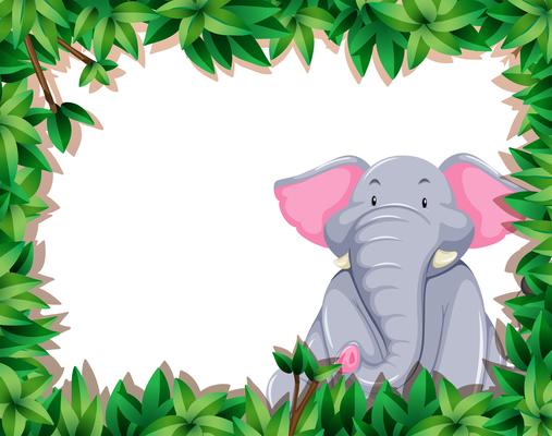 Elephant in nature frame