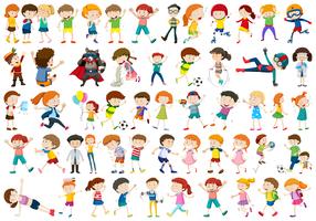 Conjunto de personajes infantiles. vector