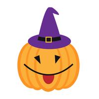 Funny cartoon halloween pumpkin with smile isolated vector