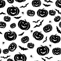 Happy Halloween seamless pattern. Holiday party background with  vector