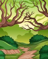 A tropical rainforest background vector