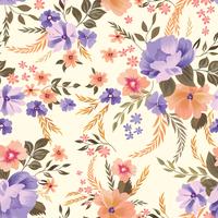 Floral seamless pattern. Flower background. Ornamental garden fl vector