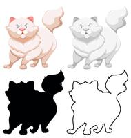 Conjunto de caracteres de gato vector