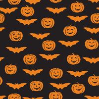 Halloween seamless pattern. Holiday ornamental background with b vector