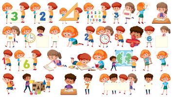 Conjunto de personajes infantiles. vector