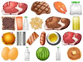 Set of healthy food vector