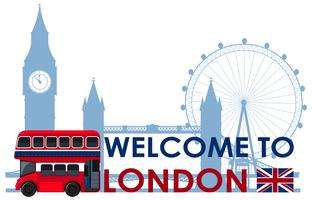 London Landmark on White Background vector