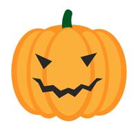 Calabaza de halloween de dibujos animados con sonrisa aislado vector