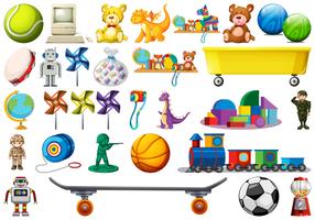 Set de juguetes infantiles vector