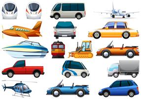 Set of transportation vehicle vector