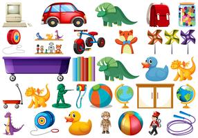 Set de juguetes infantiles vector