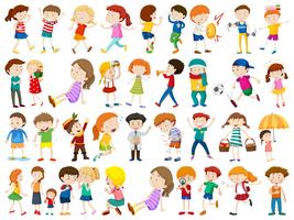 Conjunto de personajes infantiles. vector