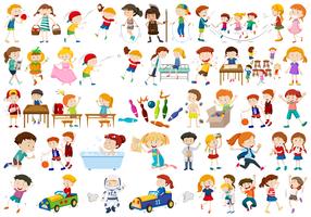 Conjunto de personajes infantiles. vector