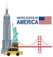 A Set of USA Landmark vector