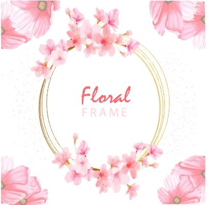 Pink Floral  Frame