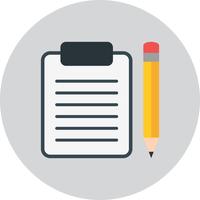 Vector Clip board And Pencil Icon