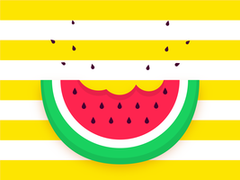 Watermelon Slice Pop Background Vector