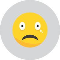 icono de emoji vector cry