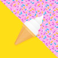 Ice Cream Summer Background vector