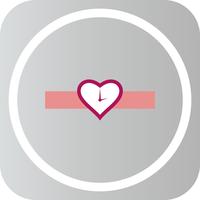 Vector icono de reloj del corazón