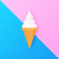 Soft Ice Cream Pop Background vector