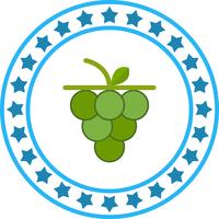 Vector icono de uvas