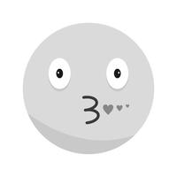 Vector beso emoji icono