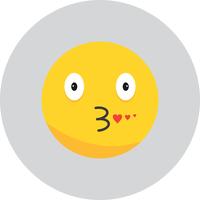 Vector Kiss Emoji Icon