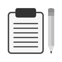 Vector Clip board And Pencil Icon