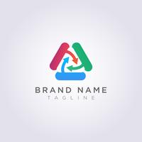 Recicle el diseño del logotipo de triángulo para su negocio o marca vector