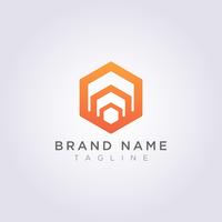 Logo Design Abstract Vector Hexagon Symbol