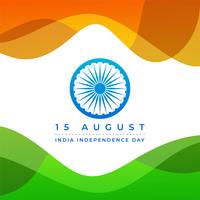 Happy India Independence Day with Flag Abstract Background vector