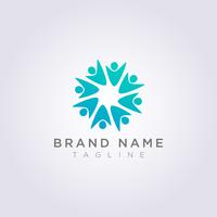 Logo Design is a group of people who are happy for your Business or Brand vector
