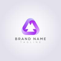 Recicle el diseño del logotipo de triángulo para su negocio o marca vector