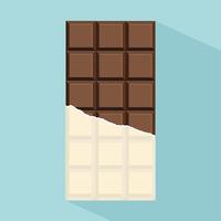 Vector de barra de chocolate con larga sombra