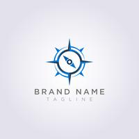 Design a compass logo with a modern style for your business or brand vector