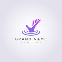 Design hand logos that come out of underwater for your Business or Brand vector