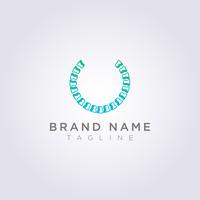 Diseño de logo de hueso de círculo para tu negocio o marca vector