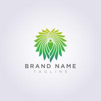 Logo People Icon Design with ornaments around it Decorative Abstract Luxury vector