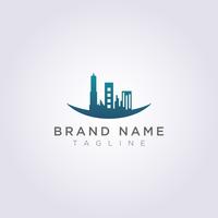 Logo City Icon Design Buildings with skyscrapers, towers, architecture vector