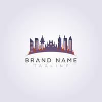 Logo City Icon Design Buildings with skyscrapers, towers, architecture vector