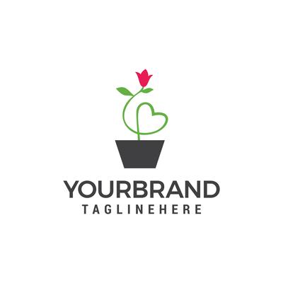 Flower vase Logo . Vase with flowers simple solid icon. Symbol, logo illustration.