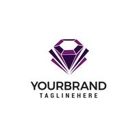 Vector de plantilla de concepto de diseño de logotipo de joyas de diamante