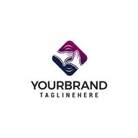 hand care logo design concept template vector