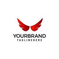 wings logo design concept template vector